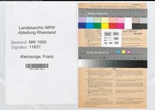 Entnazifizierung Franz Kleinsorge, geb. 10.01.1905 (Techniker)