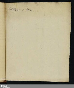 Nr. 80-88. Schlözer, August Ludwig von / Loder, Justus Christian von