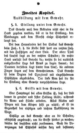 Zweites Kapitel. Ausbildung mit dem Gewehr.