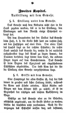 Zweites Kapitel. Ausbildung mit dem Gewehr.
