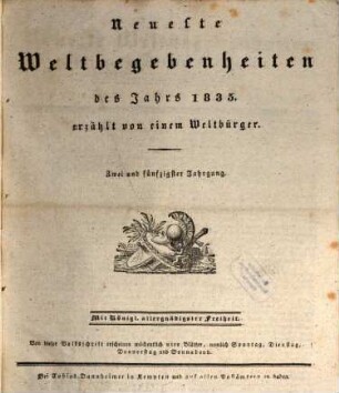 Neueste Weltbegebenheiten : d. Jahrs ... 1835 = Jg. 52