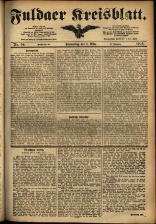 Ausgabe vom Donnerstag, den 05. März 1908.
