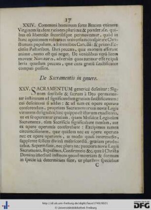 De Sacramentis in genere.