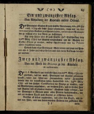 Ein und zwanzigster Absatz. - Dreyßigster Absatz.
