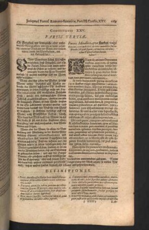 Constitutio XXV. - XXIX.