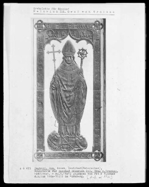 Grabplatte für Bischof Heinrich III. von Bamberg