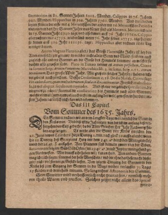 Das III Capitel. Vom Sommer des 1635. Jahrs.