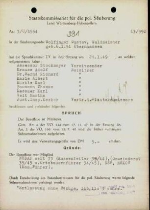 Wolfinger, Gustav