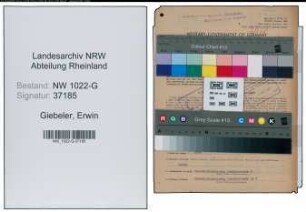 Entnazifizierung Erwin Giebeler , geb. 19.10.1897 (Bahnbeamter)