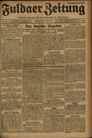 Ausgabe vom Donnerstag, den 03. Mai 1923.