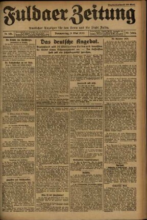 Ausgabe vom Donnerstag, den 03. Mai 1923.