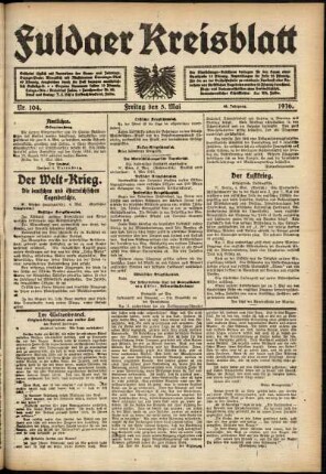 Ausgabe vom Freitag, den 05. Mai 1916.