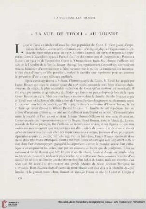 "La vue de Tivoli" au Louvre
