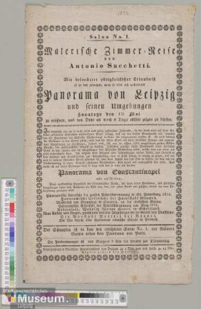 Malerische Zimmer-Reise von Antonio Sacchetti.