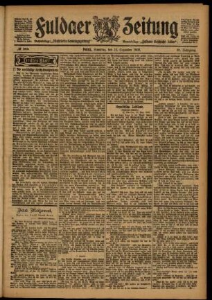 Dritte Ausgabe vom Samstag, den 12. Dezember 1903.
