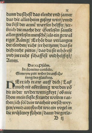 Der XI. Psalm. - Der XX. Psalm.