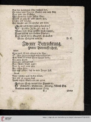 Zweyte Betrachtung: Petri Vermessenheit