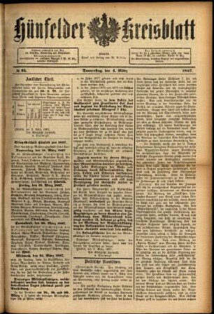 Ausgabe vom Donnerstag, den 04. März 1897.