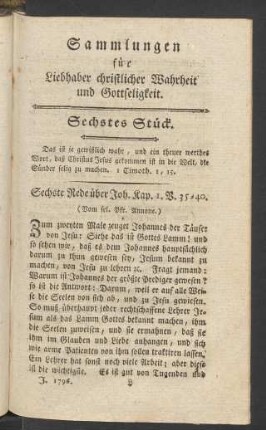 Sechstes Stück