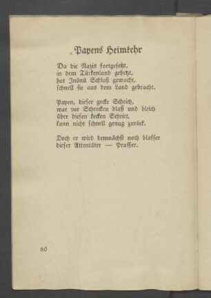 Papens Heimkehr