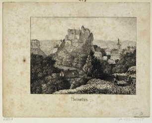 Die Burg Hohnstein in der Sächsischen Schweiz von Osten