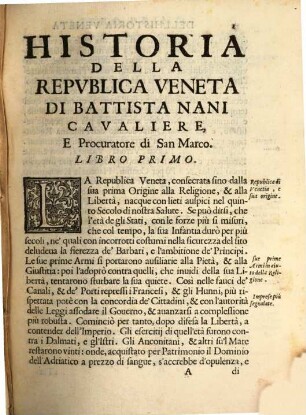 Historia della republica Veneta