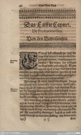 Das Eilffte Capitel. De Probationibus. Von den Beweisungen.