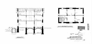 Schwaikheim: Einbau von Bädern 1. und 2.OG / Querschnitt Empfangsgeb.