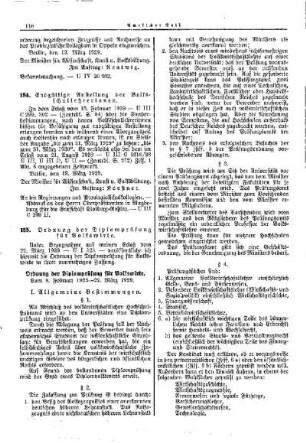 Ordnung der Diplomprüfung für Volkswirte : [Amtlicher Teil]