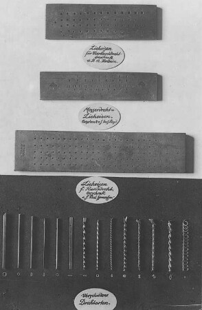 Zieheisen und Drahtarten : Technikgeschichte | Edelmetallindustrie | Edelmetallindustrie | Fabrikationseinrichtung einer Gold- und Juwelenfabrik