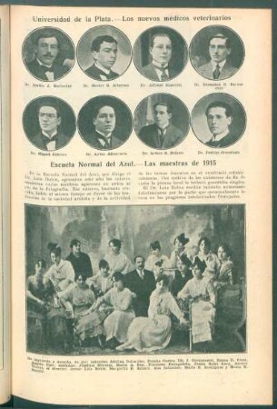 Escuela Normal del Azul.- Las maestras de 1915