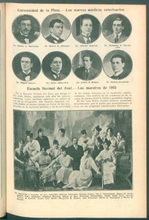 Escuela Normal del Azul.- Las maestras de 1915