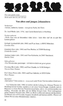 Von alten und jungen Johannitern
