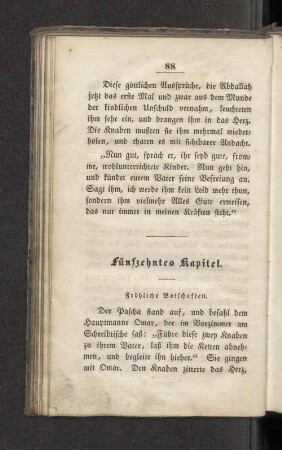 Fünfzehntes Kapitel. Fröhliche Botschaften.