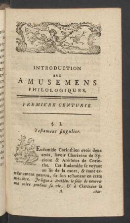 Première Centurie