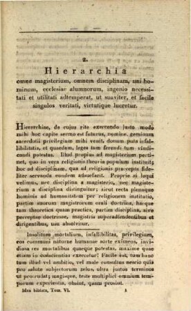Idea Biblica Ecclesiae Dei. 6, Hierarchiae In Ecclesia Christiana Oeconomia, Modus, Et Ratio; 2