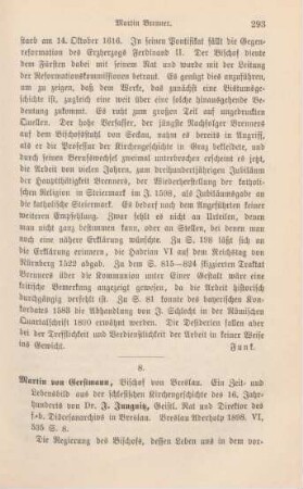 293-295 [Rezension] Jungnitz, Joseph, Martin von Gerstmann, Bischof von Breslau