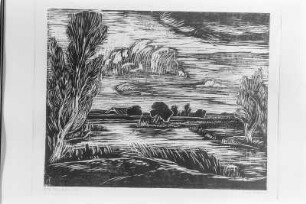 Flußlandschaft : Flußlandschaft. Grafik