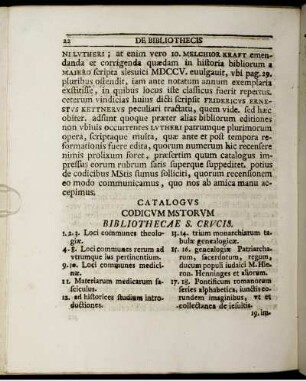 Catalogus Codicum Mstorum Bibliothecae S. Crucis.