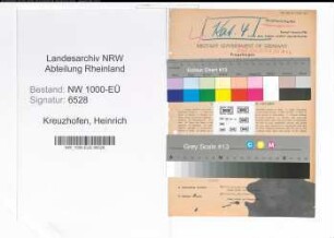 Entnazifizierung Heinrich Kreuzhofen, geb. 11.05.1899 (Beamter)