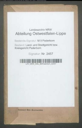 Erblasser: Grothe, Johann Anton; Erblasser: Grothe, Louise, geb. Rüter: