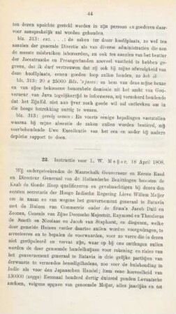23. Instructie voor L. W. Meijer, 18 April 1808