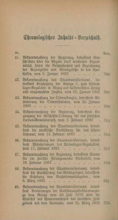 Chronologisches Inhalts-Verzeichniß [1892]