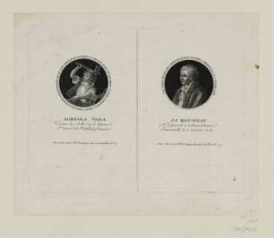 Agricola Viala und Jean-Jacques Rousseau in Rundformaten