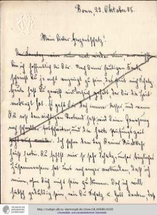 Brief vom 22.10.1905