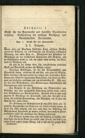 Stoffe für den Feuerwerker und chemische Eigenschaften derselben. Beschreibung der nöthigen Werkzeuge und Geräthschaften. Vorarbeiten.