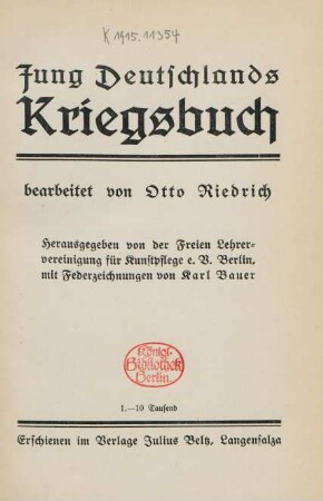 Jung Deutschlands Kriegsbuch