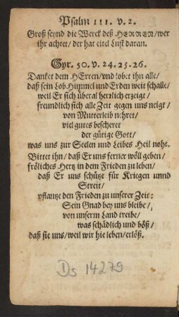 Psalm 111. v. 2. [und] Syr. 50. v. 24. 25. 26.