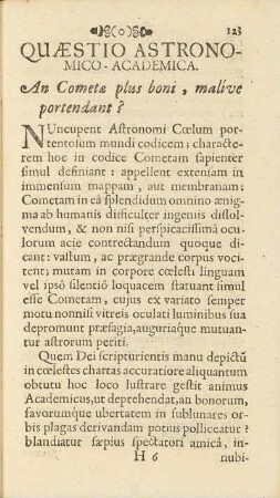 Quaestio Astronomico-Academica.