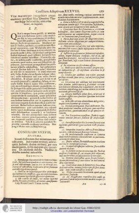 Consilium XXXVIII.